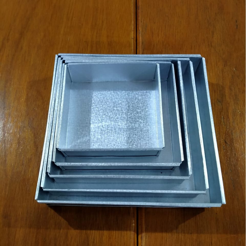 Loyang kue Bolu / Loyang LAPIS MINI Segi Empat set / isi 5 ( 5 Ukuran Berbeda )