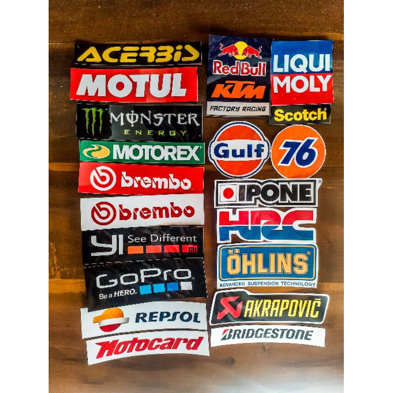 sticker stiker sponsor superbike motogp ninja r15 r25 nmax adv xmax gsx crv pcx aerox racing brembo