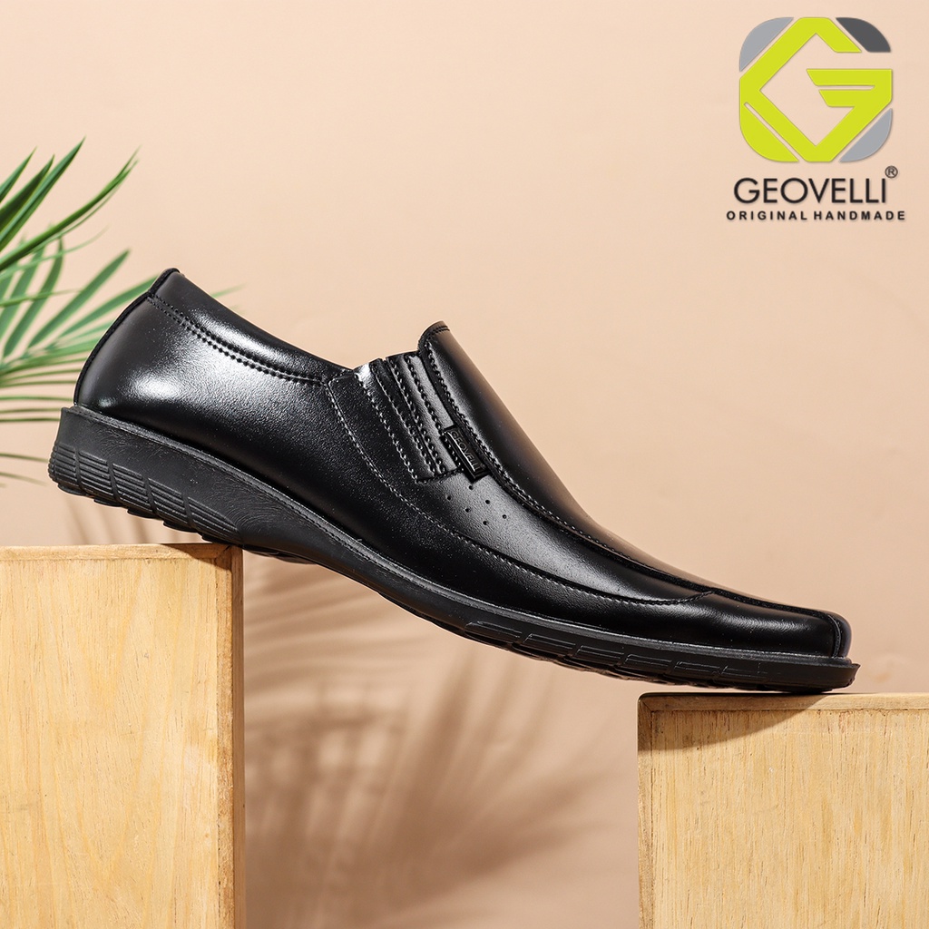 Sepatu Kerja Pria Murah Geovelli Pantofel BIG SIZE Casual Formal Dinas Guru Pesta Terbaru Ukuran 44 - 45