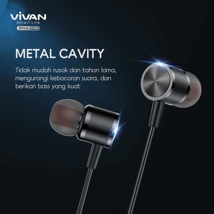 Vivan Q11s In Ear Earphone Android iPhone Metal Bass Ergonomic Design