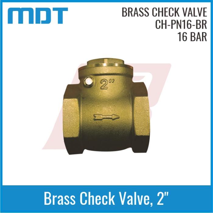 Mdt | Ch-Pn16-Br | Swing Check Valve, Brass, Pn16, 2"
