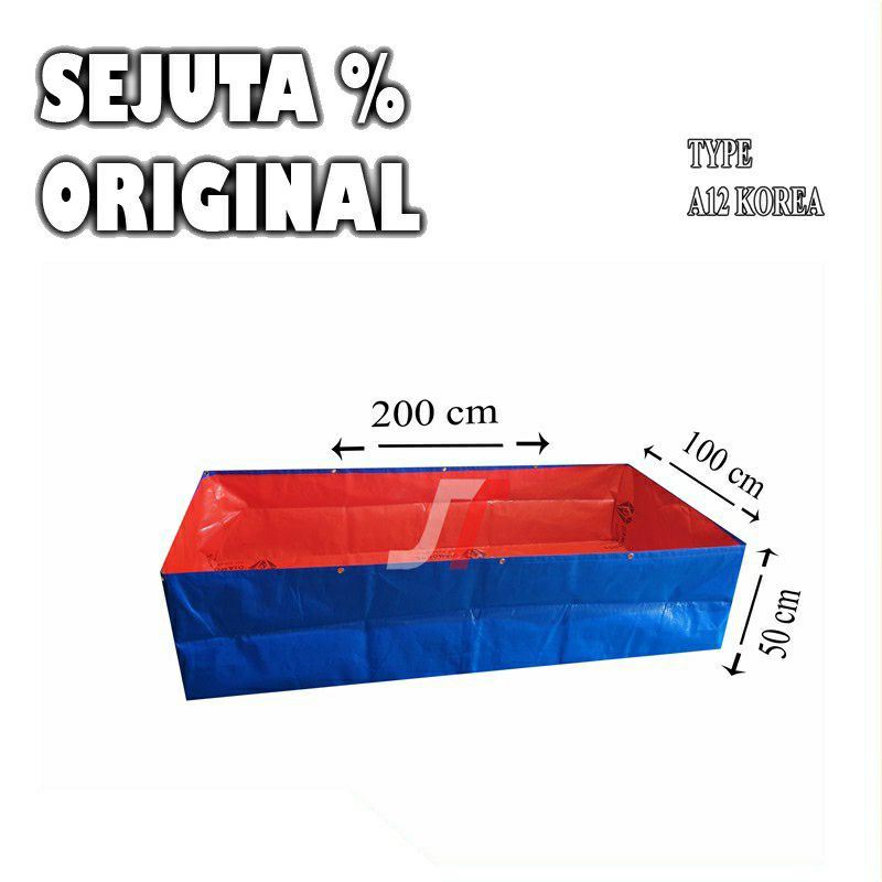 terpal kolam ikan ukr 200x100x50 a12 korea