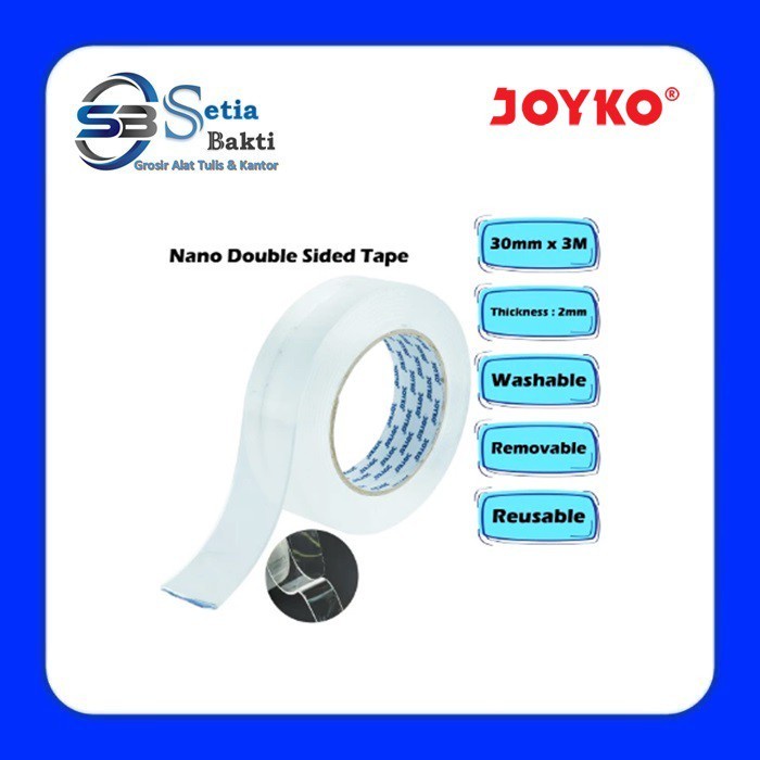 

Kusus Hari Ini Joyko Nano Double Sided Tape Transparan - Perekat 2 Sisi 30 Mm X 3 M Bagus