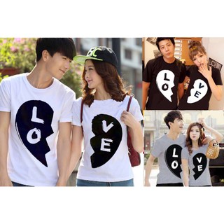  BAJU  COUPLE  KAOS  COUPLE  BLACK LOVE KA05 Shopee Indonesia