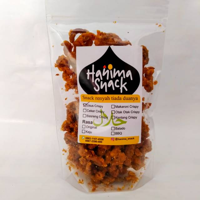 

Kripik Usus Ayam / 170gr / Hanima snack