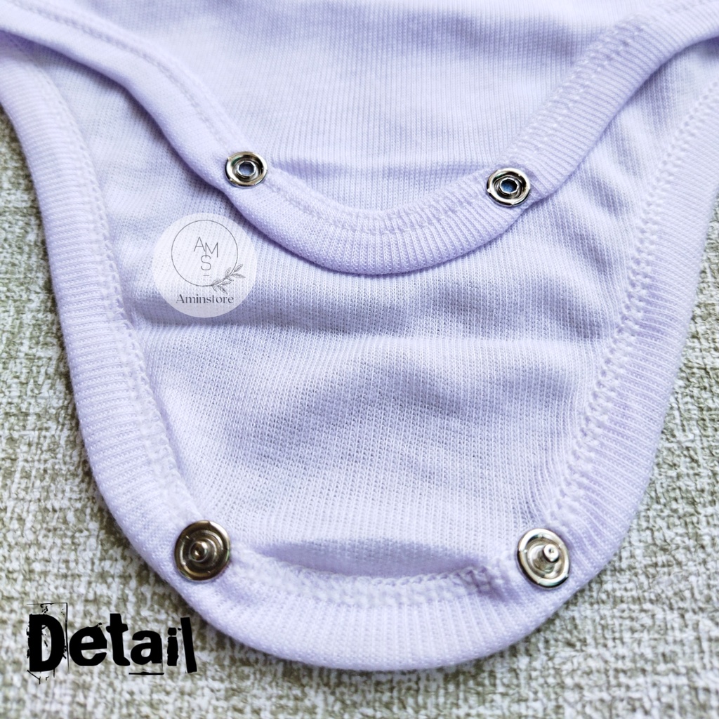 aminstore -  PAKET 3 PCS Baju Bayi Jumsuit Kaos Dalam bayi  0-12 BULUAN / Jumper Bayi Pendek-2