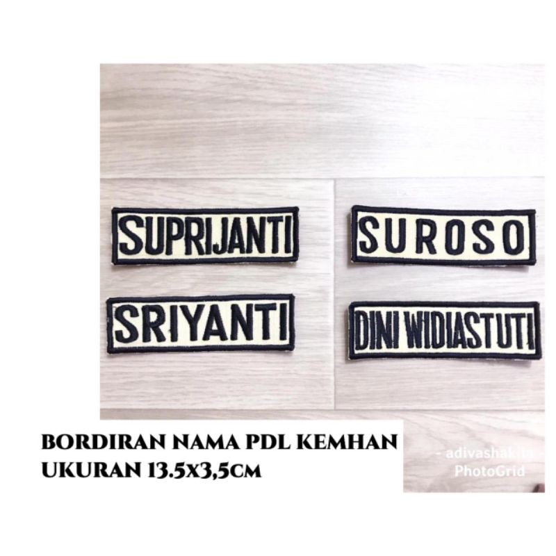 [TDK BSA COD] BET BORDIR NAMA PDL KEMHAN