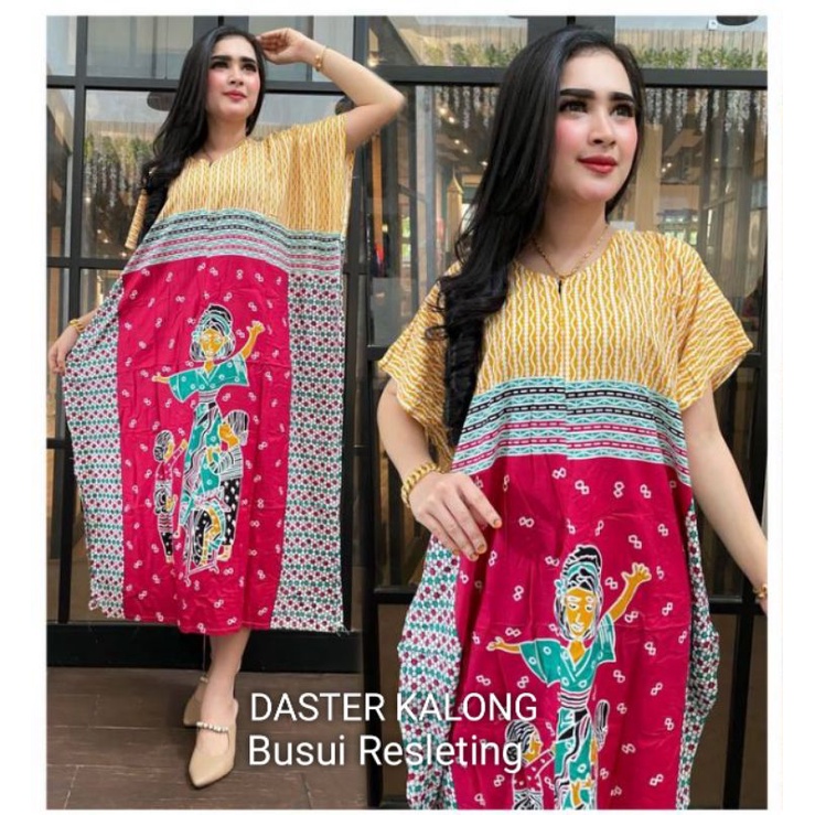 Daster Batik Baju Wanita Kekinian Kalong Lowo Pakaian Remaja Dewasa Modern Terbaru Batik Kelelawar Jumbo Busui Resleting Depan Perempuan Ibu Menyusui Hamil Bumil Bahan Rayon Harga Murah Grosir
