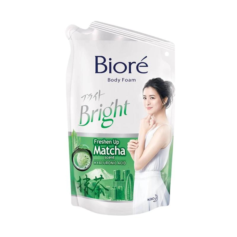 Biore Bright Body Foam Freshen Up Matcha Refill 450 ml