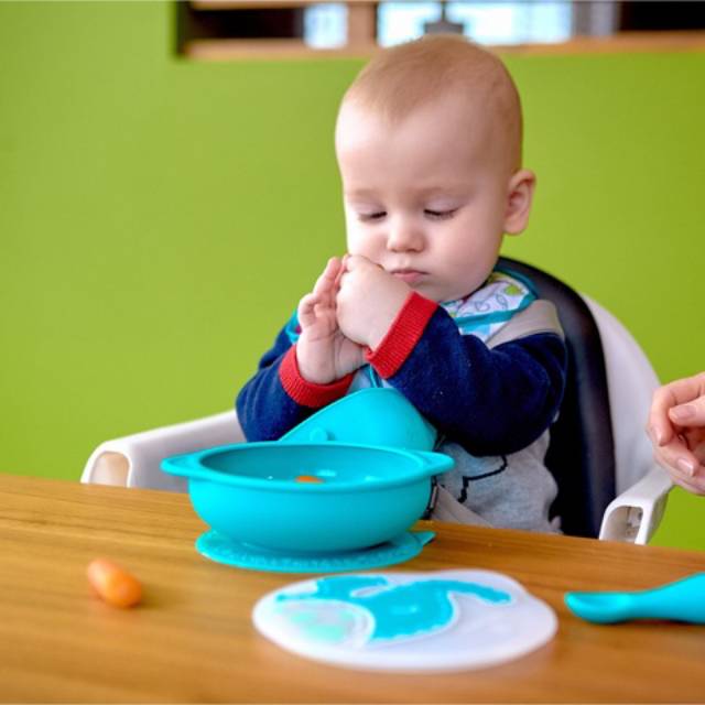 MARCUS AND MARCUS SUCTION BABY BOWL WITH LID - MARCUS&amp;MARCUS MANGKOK MPASI