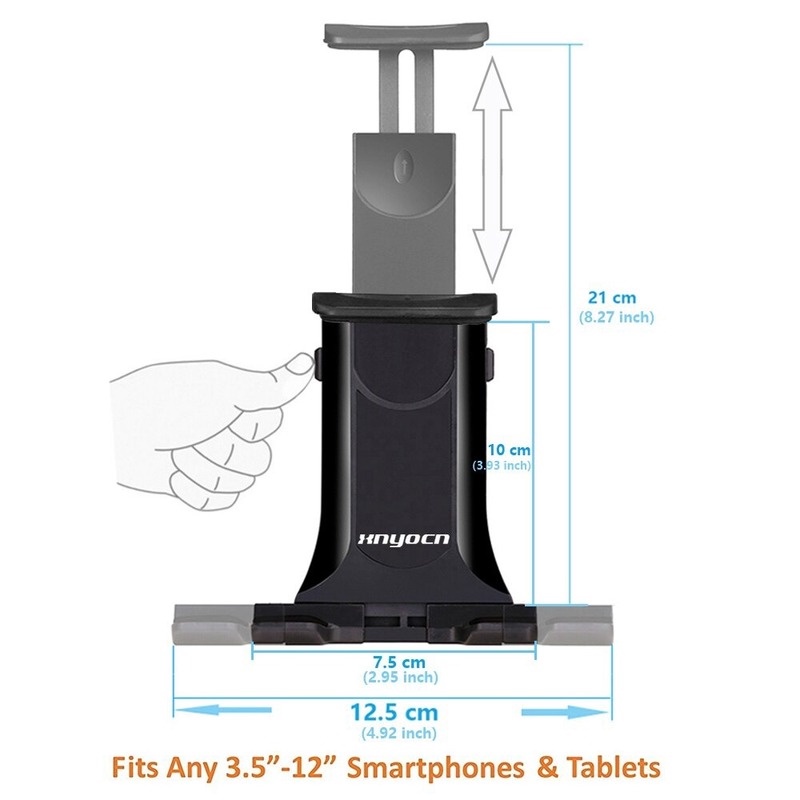 Dudukan telepon mobil universal penyangga tablet Dudukan telepon kursi mobil Braket pemasangan tablet mobil Dapat disesuaikan secara teleskopik Braket pemasangan kursi belakang mobil Cocok untuk 4/5/6/7/8/9/10/11/12,9 inci