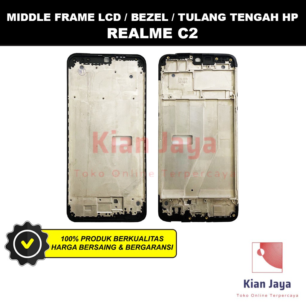 Middle Frame LCD Handphone Realme C2 Tulang Casing Tatakan Bezel Bazel Hp