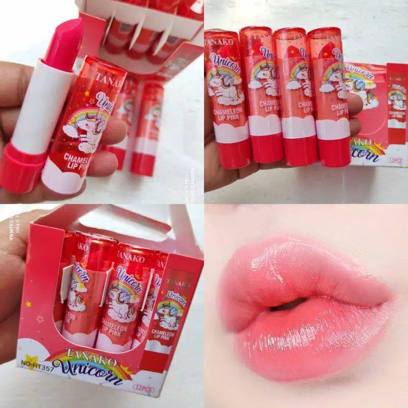 (READY) COD Lipbalm Tanako Lip Pink Thailand Sweet Donuts Unicorn Bangkok