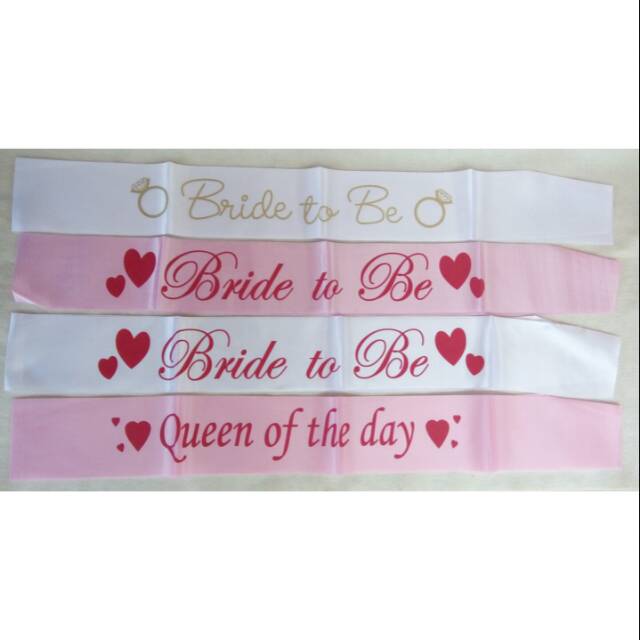 Sash/selempang/bridal shower/bride to be