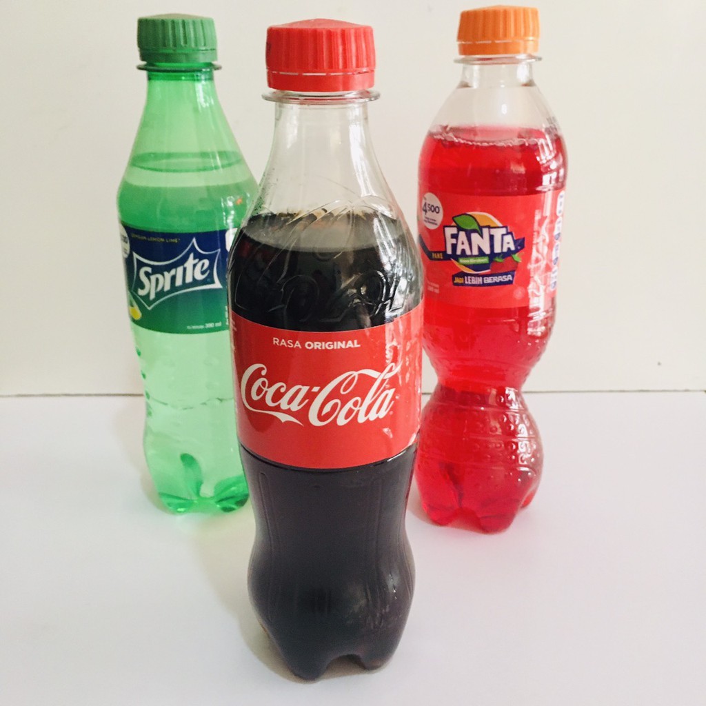 

Fanta/Sprite/Coca-cola 390 ml isi 12 pet/KRAT