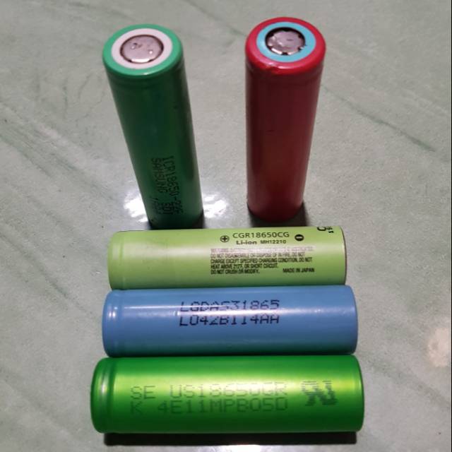 Baterai 18650 bekas copotan laptop