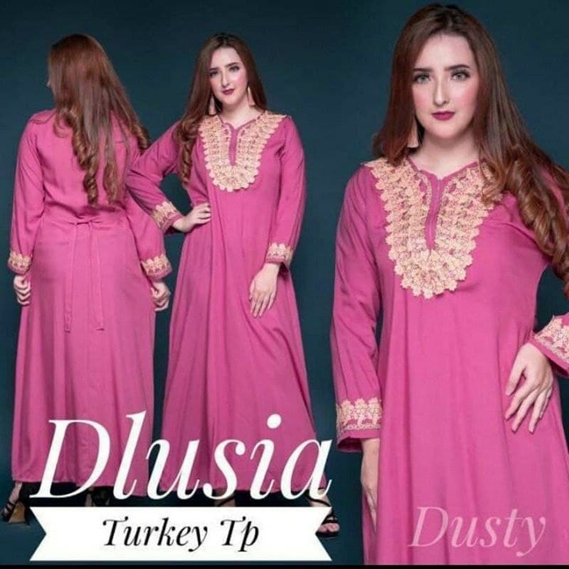 LONGDRESS DLUSIA TURKEY | DASTER ARAB RENDA MURAH TERBARU DASTER JUMBO COD MIDI