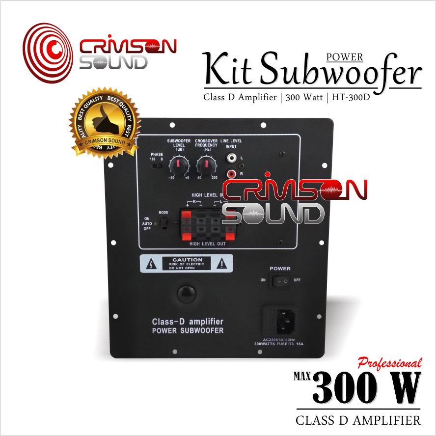 POWER KIT SUBWOOFER AKTIF 300 Watt Class D HT-300D