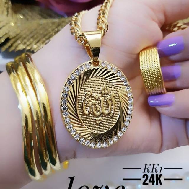 Xuping set perhiasan lapis emas 24k 1842k