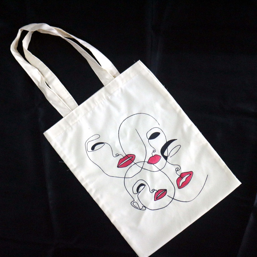 TOTE BAG TAS WANITA MOTIF WAJAH