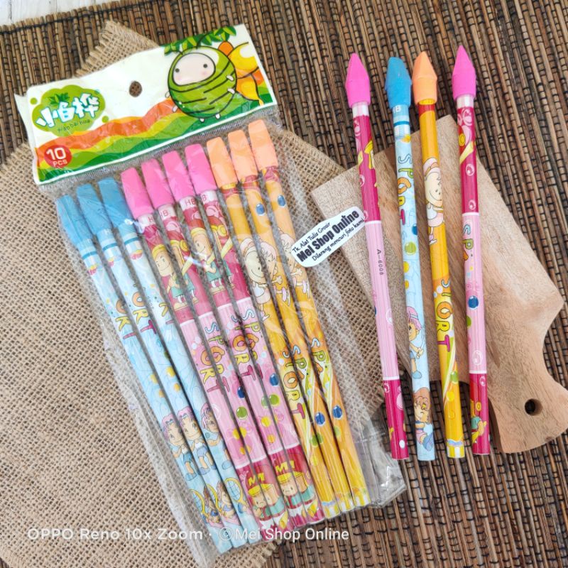 

Pensil Karakter Set isi 10pcs Lucu