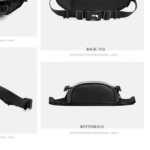 ✵ Waist Bag Pria Haoshuai Waterproof Waistbag Cowok Korean Style Murah Waisbag Branded Import Keren