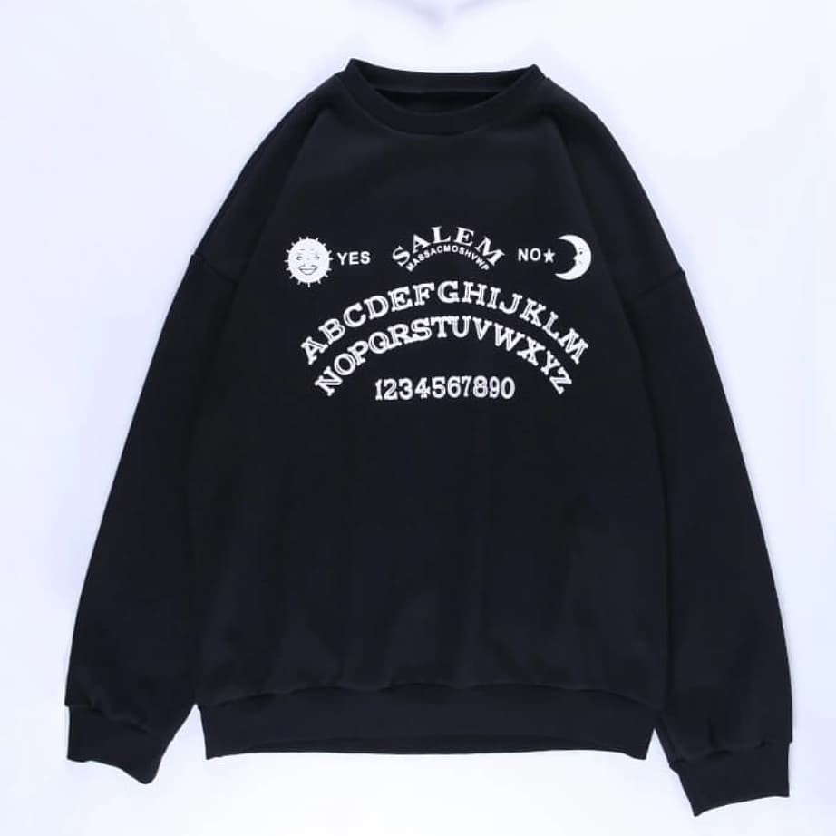 ATASAN WANITA SALEM BLACK SWEATER - ATASAN KEKINIAN PRMEIUM