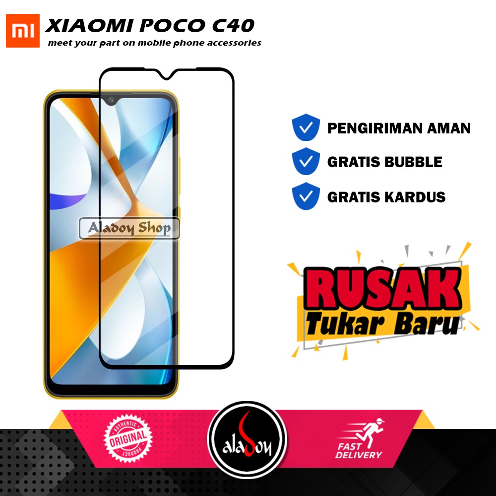Tempered Glass Xiaomi Poco C40 2022 Anti Gores Layar Screen Protector
