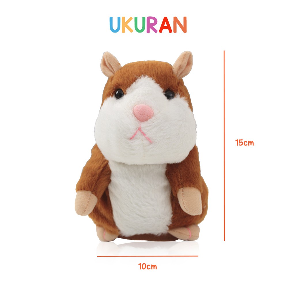 [100% ORIGINAL] MAINAN BONEKA TALKING HAMSTER BISA BICARA NGOMONG MENGIKUTI SUARA