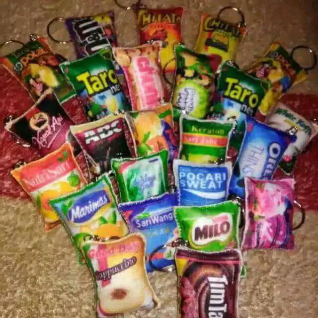 Gantungan Kunci Unik Bentuk Snack & Minuman