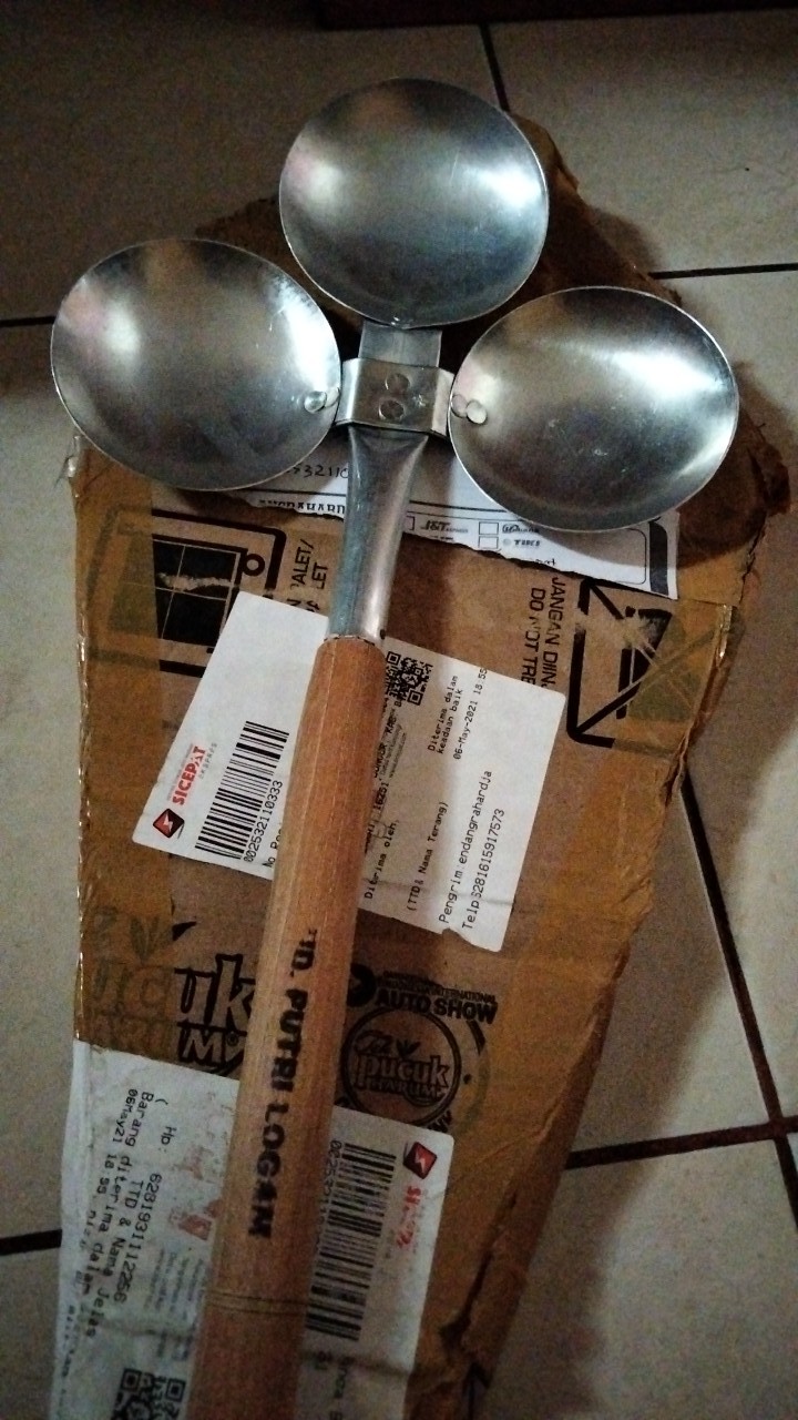 Cetakan Spatula Bakwan Sutil Bakwan Gorengan Cetakan Ote-ote Weci Anti Lengket Murah 3 Lubang