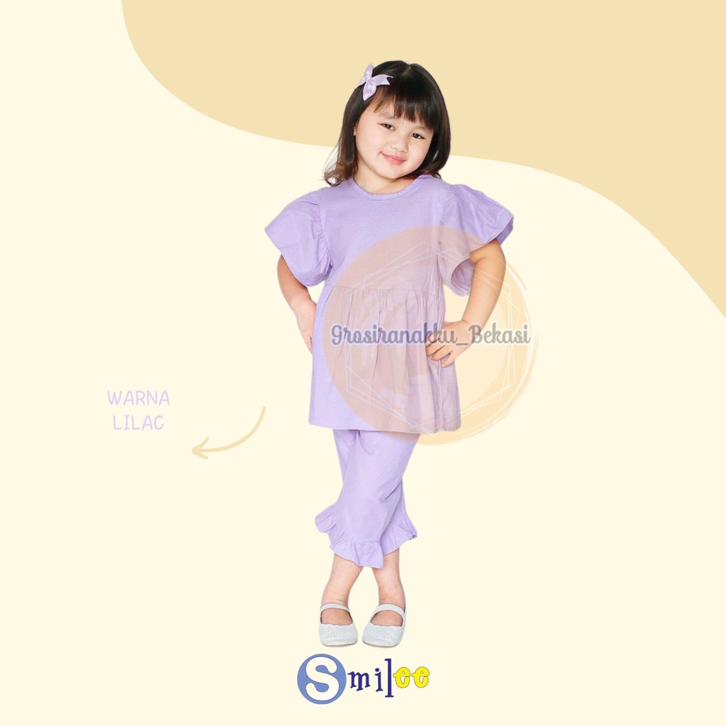 Setelan Anak Linen Smilee Bella Mix Warna 1-5