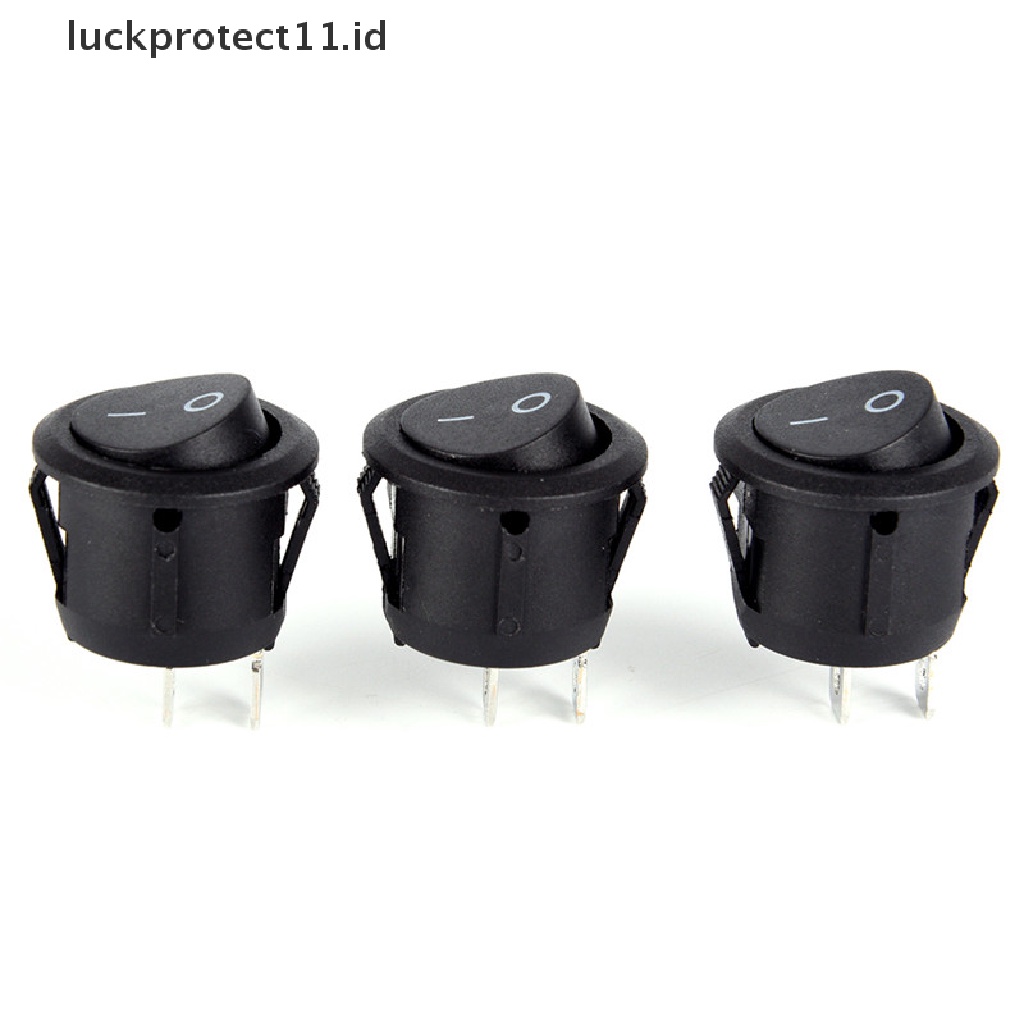 // Hg &amp; ID// 1Pc Saklar Toggle Rocker Mobil 2-PIN ON-OFF SPST Bulat Dot+Penutup Anti Air