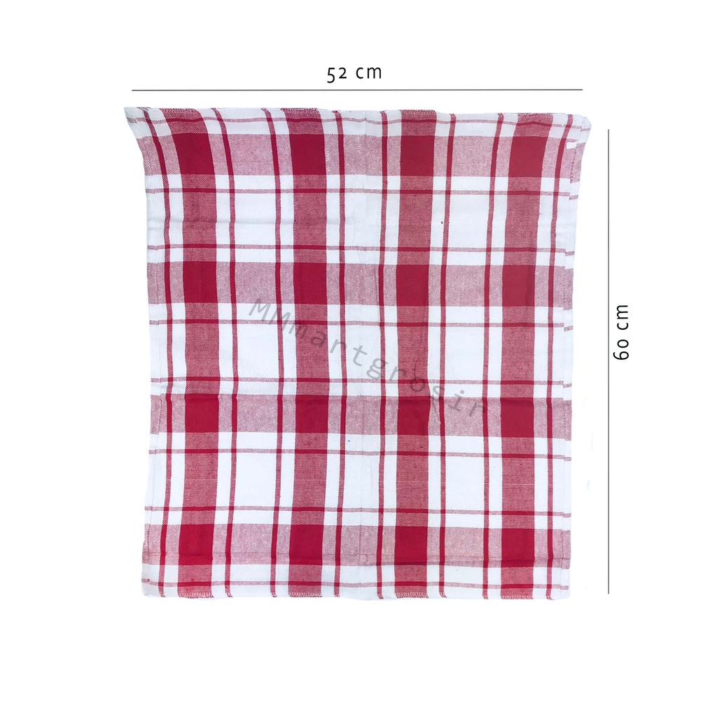 Kain Serbet / Kain Lap Motif Kotak / Kain Lap Serbet Serbaguna / 1pcs