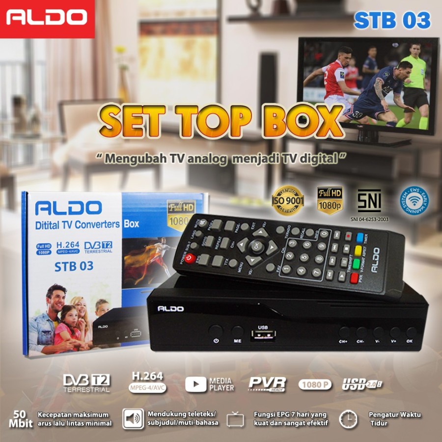 STB TV DIGITAL ALDO Set Top Box STB 03 - TV Box Digital Garansi Resmi terbaik bergaransi berkualitas