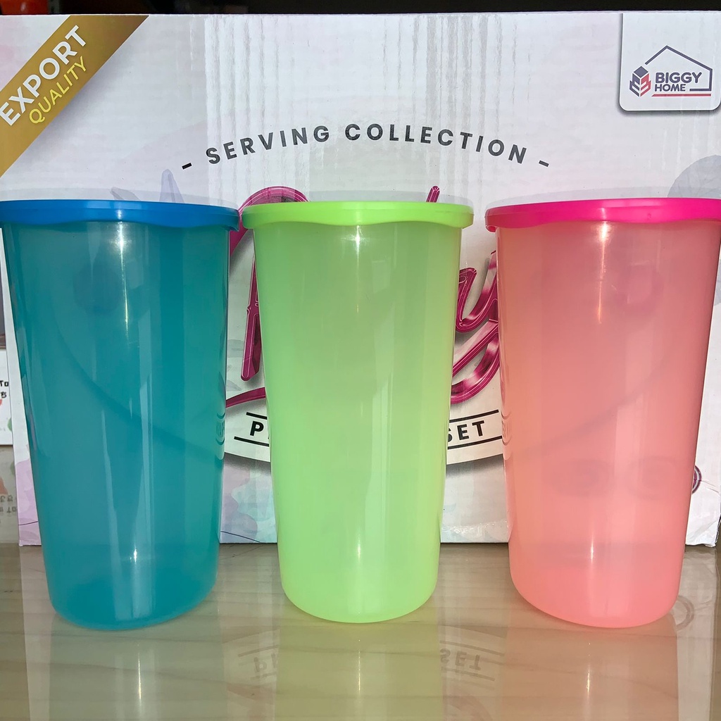 Botol / Gelas + Tutup Gelas Rio Serbaguna Souvenir Ultah Cup Cover Tumbler Plastic 650ml Anti Tumpah