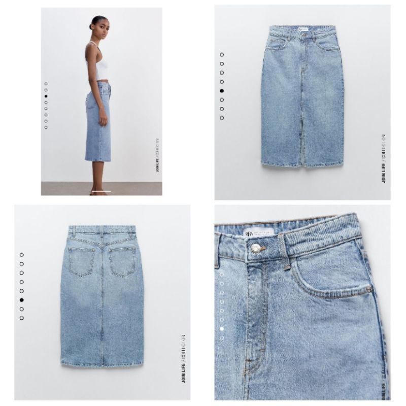 denim midi skirt