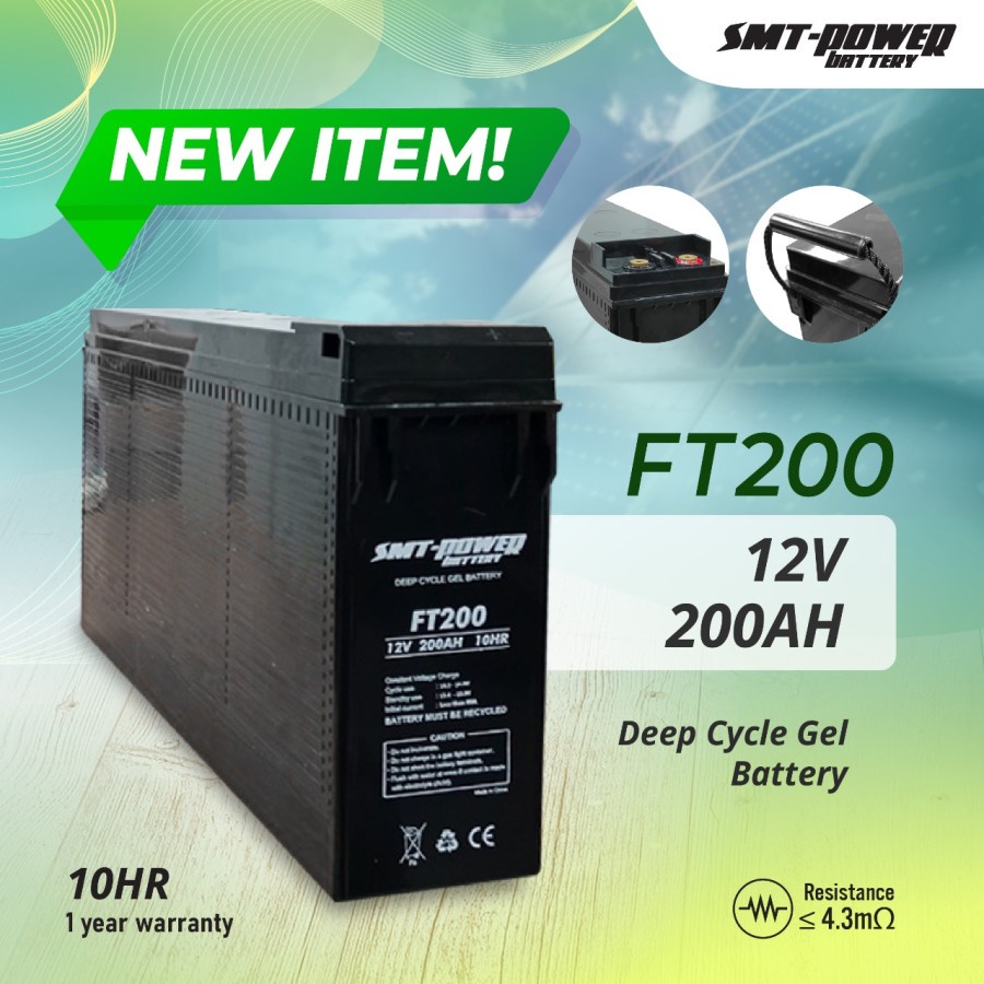 BATTERY UPS / SOLAR PANEL SMTPOWER FT200 - 12V 200AH 10HR