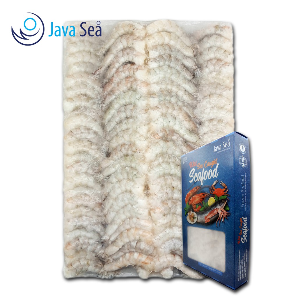 

JAVA SEA Udang Vanamei Kupas Beku PUD V 80/100 pack 1kg