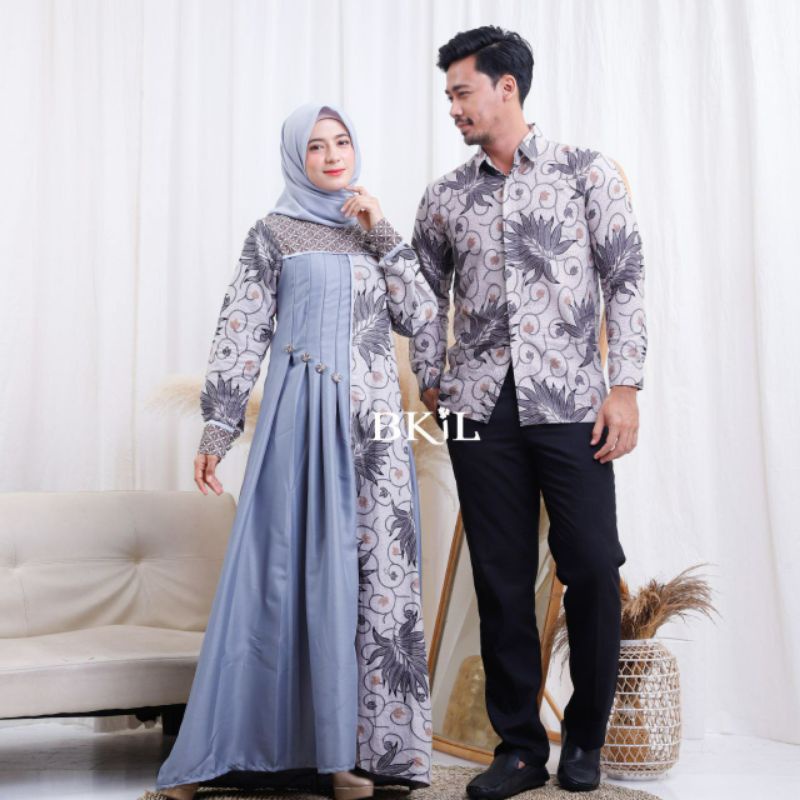 BAJU COUPLE KELUARGA TERBARU SET FAMILY SERAGAM LEBARAN 2022 SARIMBIT GAMIS KELUARGA AYAH IBU ANAK MOTIF BATIK KOMBINASI BAHAN ADEM MEWAH MODERN