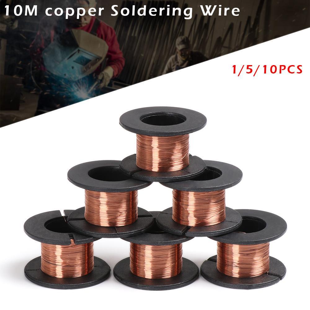 Wonder1 /5 /10PCS Kawat Solder Tembaga Panjang 10m Telepon Lompat Garis DIY Isolasi Ber Email Kabel