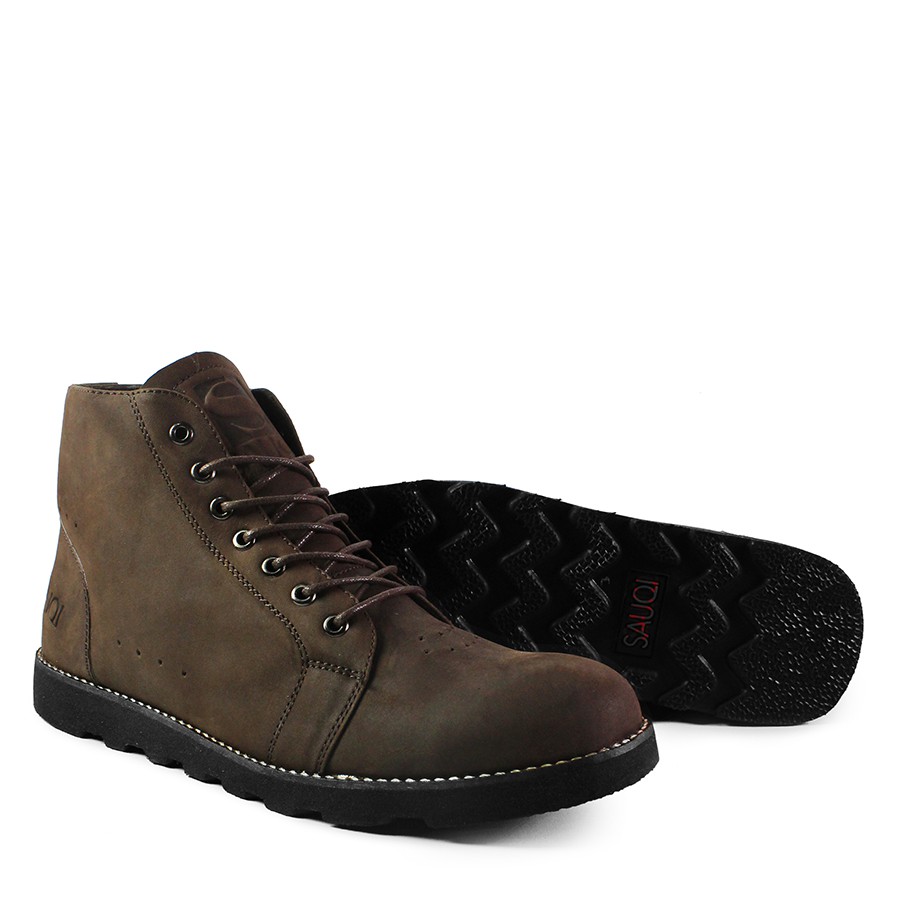 Sauqi Footwear Barbados Sepatu Pria Boots Kulit Sapi Asli Original High Quality Leather Fashion