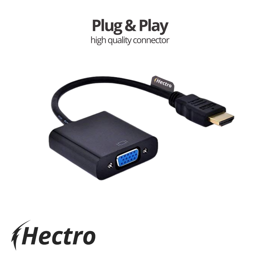 HECTRO CONVERTER HDMI TO VGA / KABEL HDMI TO VGA / KONEKTOR HDMI VGA