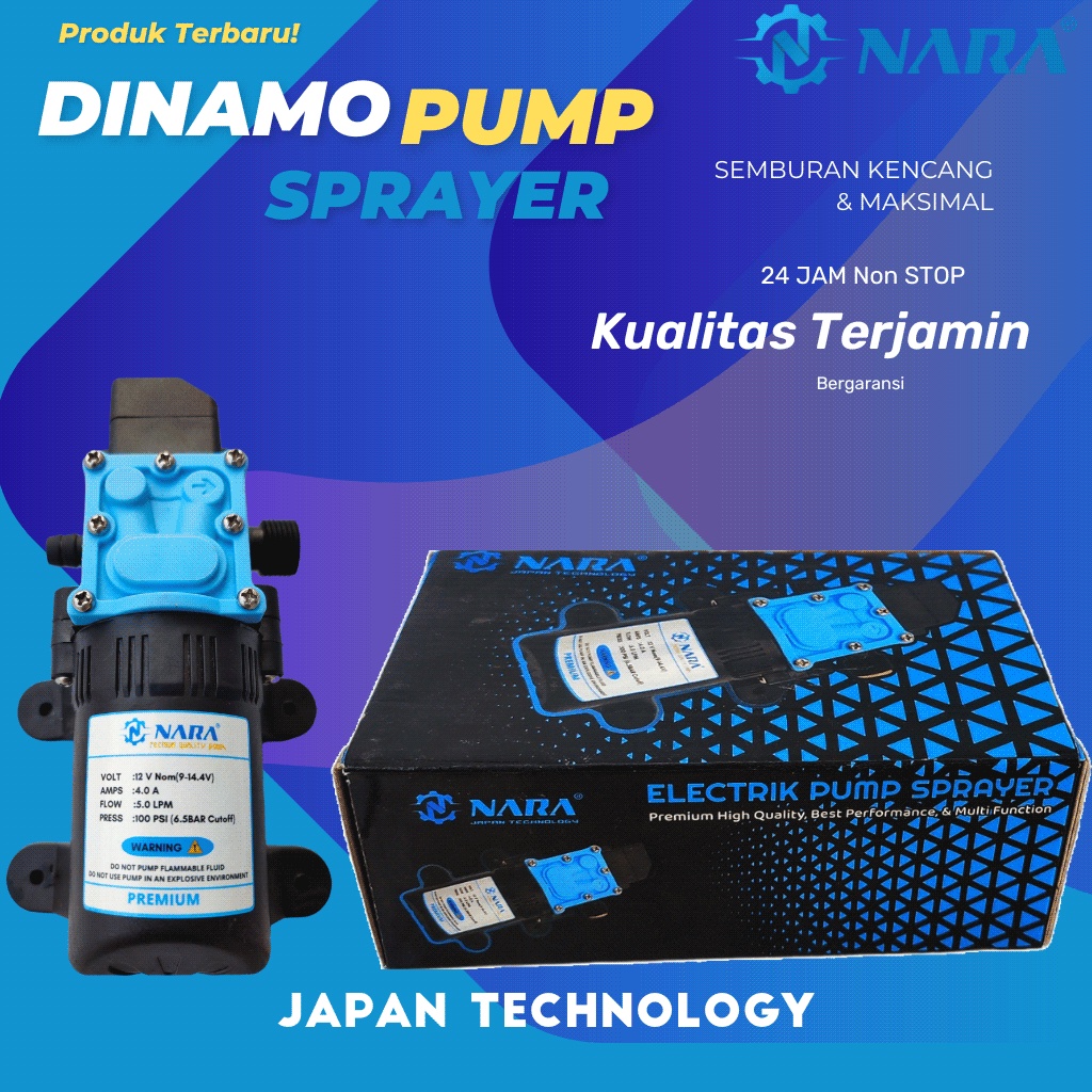 Pompa Dinamo Sprayer Elektrik 12v DC Tangki Cas