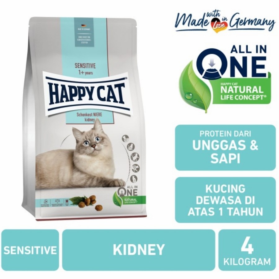 HAPPY CAT SENSITIVE KIDNEY 4 KG/ KD SCHONKOST NIERE 4 KG - RENAL