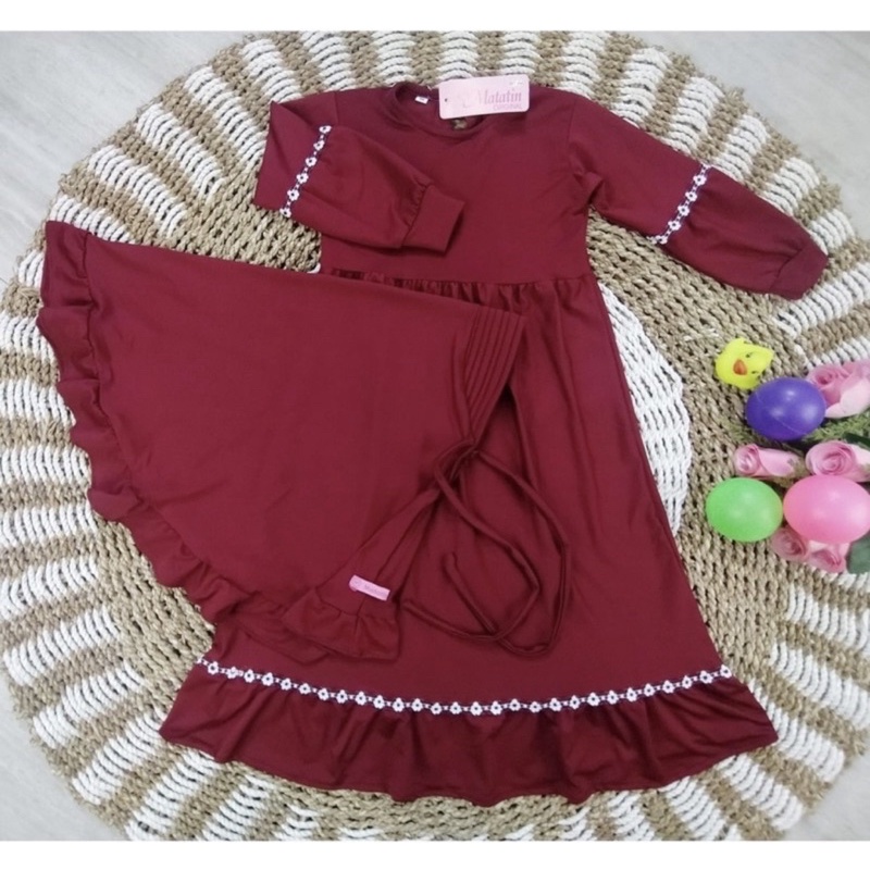 TERLARIS GAMIS ISABELLA / SABRINA ANAK1-3thn +JILBAB JERSY