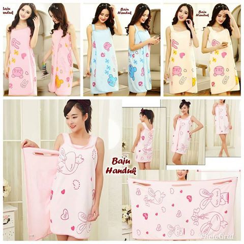 Baju Handuk Motif - Handuk yang bisa dipakai seperti memakai dress