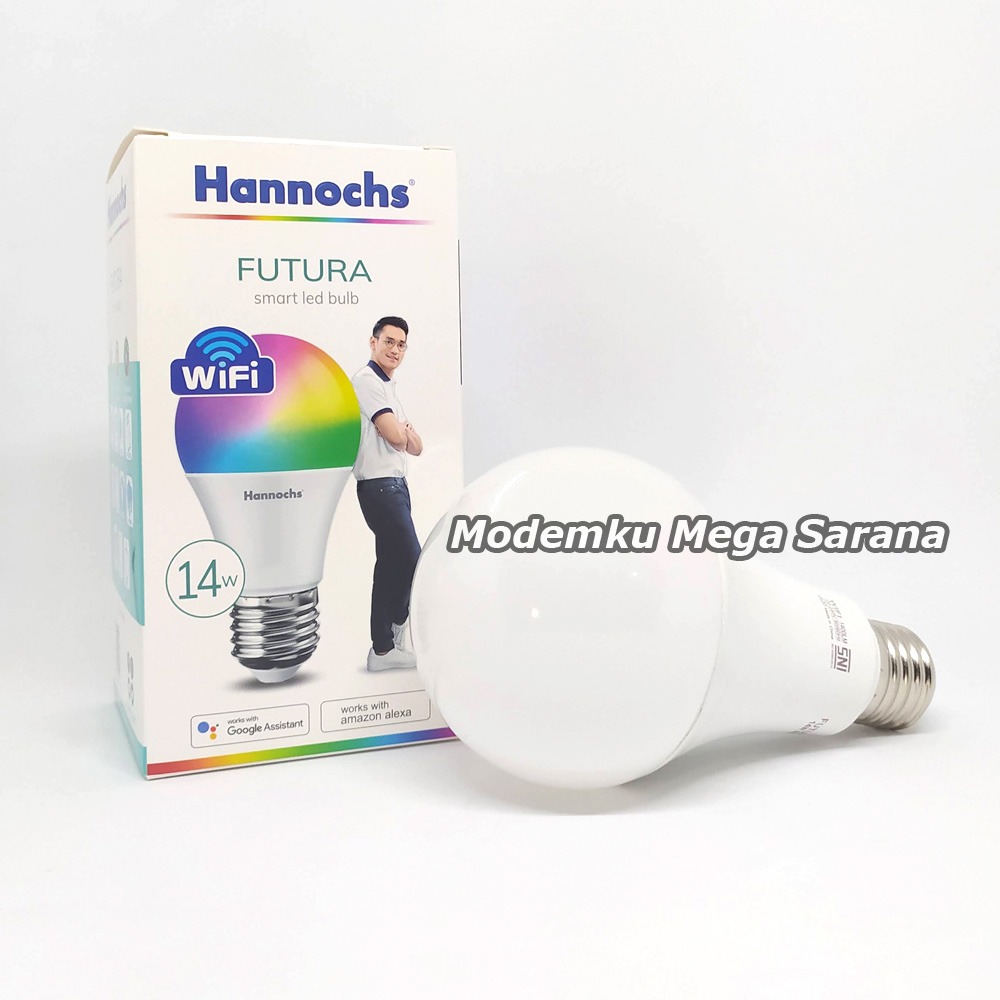 Hannochs Lampu Bohlam Smart LED WiFi Blub Futura 14 Watt RGB