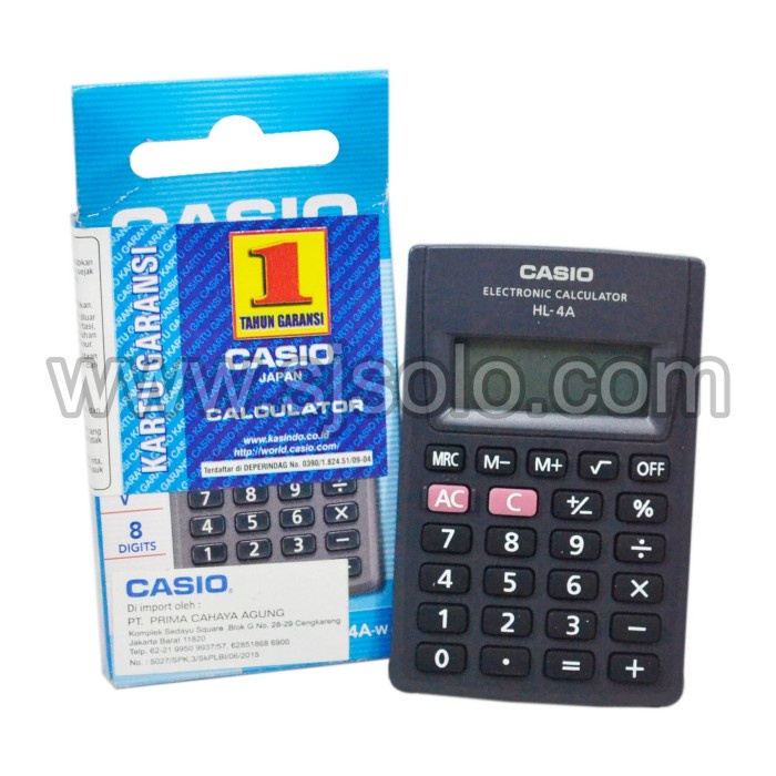 

Calculator Casio HL-4A 4 A Kalkulator Pocket