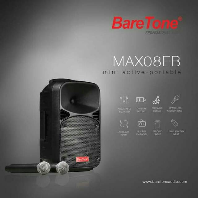 SPEAKER PORTABLE  BARETONE MAX 08 EB